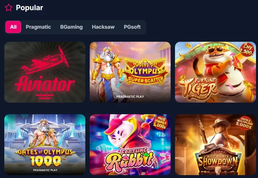 Popularne gry w lobby Lukkly z filtrem po dostawcy